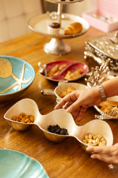 Mother of Pearl Condiment Server