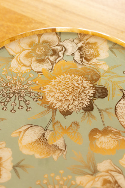 Golden Nightingale - Large Platter/Wall Plate