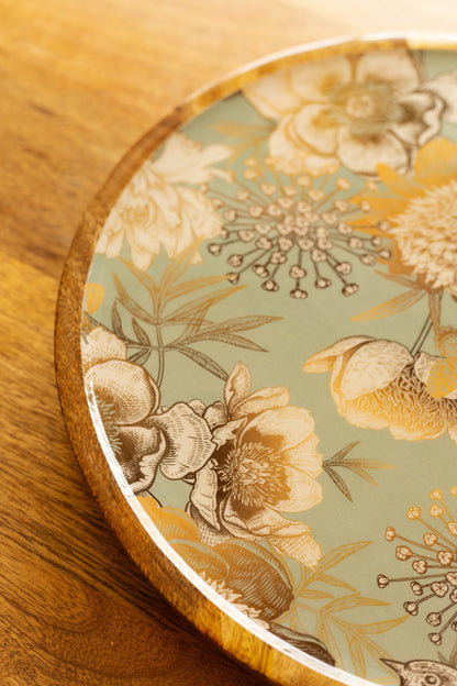 Golden Nightingale - Large Platter/Wall Plate