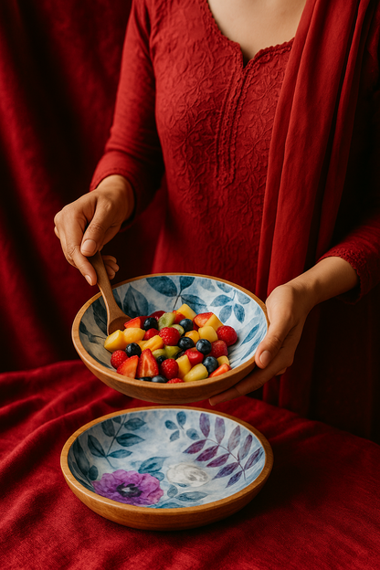 Winter Blossom - Large Salad Bowl