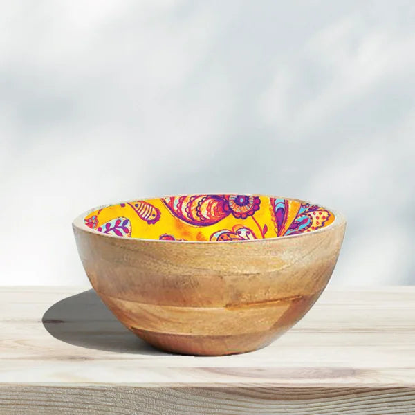 Yellow Mellow - Salad/Fruit Bowl & 2 Spoons