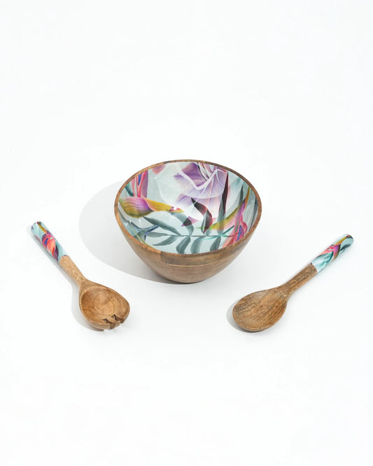 Hawaiian - Salad/Fruit Bowl & 2 Spoons