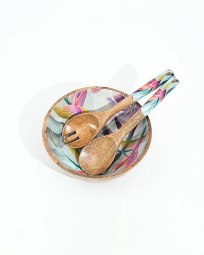 Hawaiian - Salad/Fruit Bowl & 2 Spoons